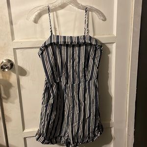 True Craft, blue and white, medium romper.